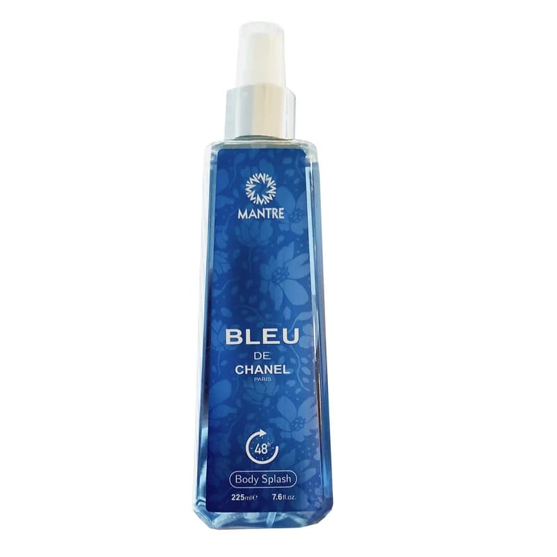 بادی اسپلش مردانه مانتره مدل بلو چنل (BLUE DE CHANEL) حجم 225 میلی لیتر