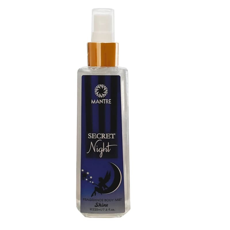 بادی اسپلش اکلیلی زنانه مانتره مدل سکرت نایت (Secret Night) حجم 225 میلی لیتر