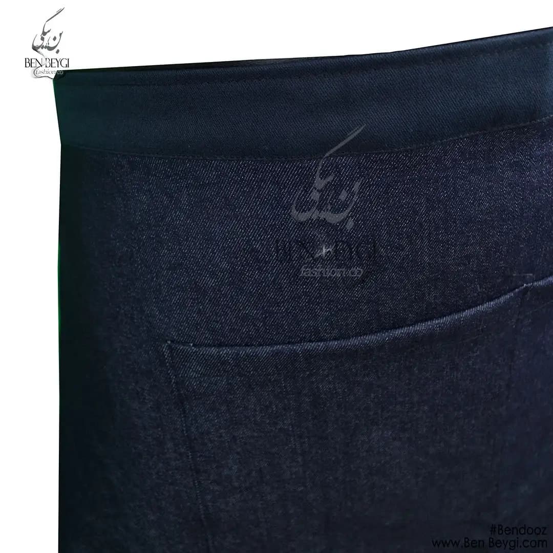 پیشبند نیمه ساده پارچه جین کد 38400 — تصویر ۲