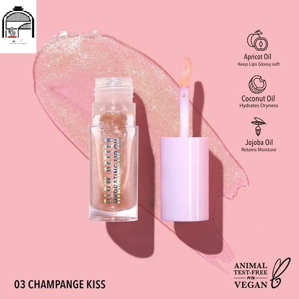اویل لب گلو مویرا moira glow getter hydrating lip oil — تصویر ۲