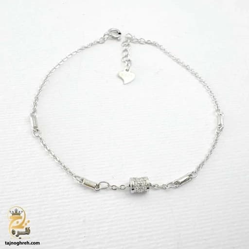 دستبند نقره زنانه طرح استوانه متحرک مدل DSW D20 — تصویر ۶