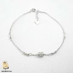 دستبند نقره زنانه طرح استوانه متحرک مدل DSW D20 — تصویر ۷