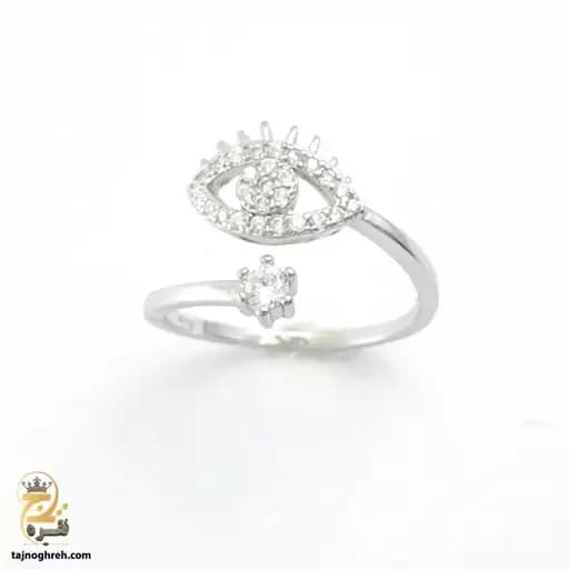 انگشتر نقره زنانه جدید طرح چشم مدل RSW F18 — تصویر ۵