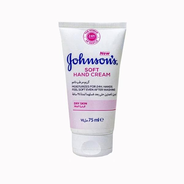 کرم مرطوب کننده تیوپی حجم 75 میل Soft hand Cream جانسون – johnson