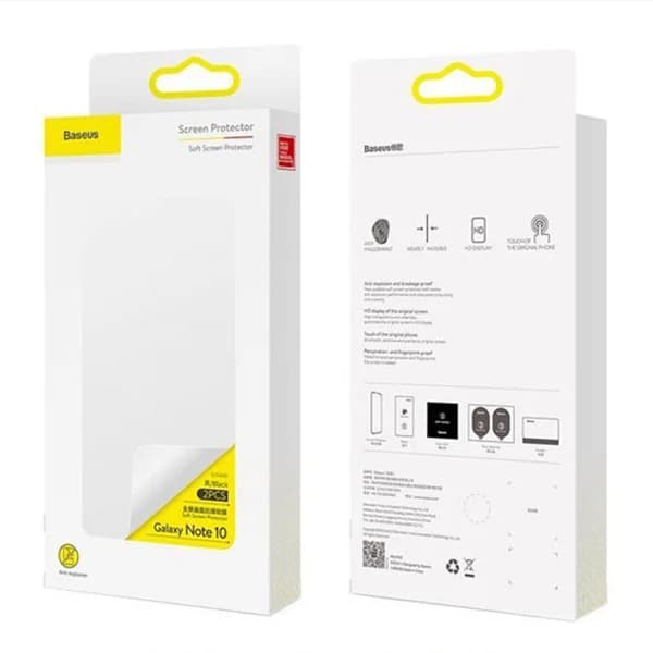 محافظ صفحه نمایش شیشه ای دوتایی Note 10 سامسونگ بیسوس SGSANOTE10-KR01