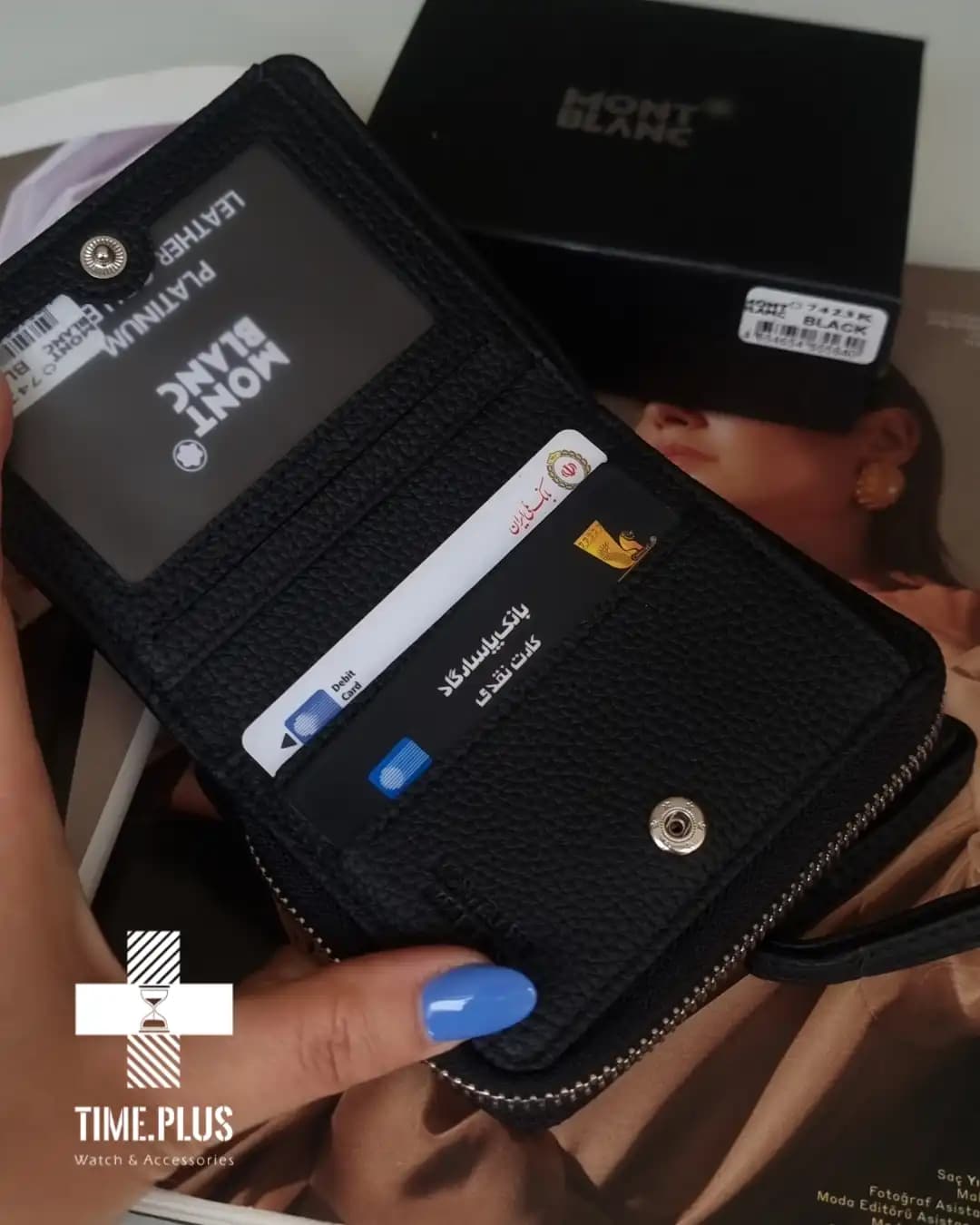 کیف پول مون بلان Floater leather Wallet — تصویر ۴