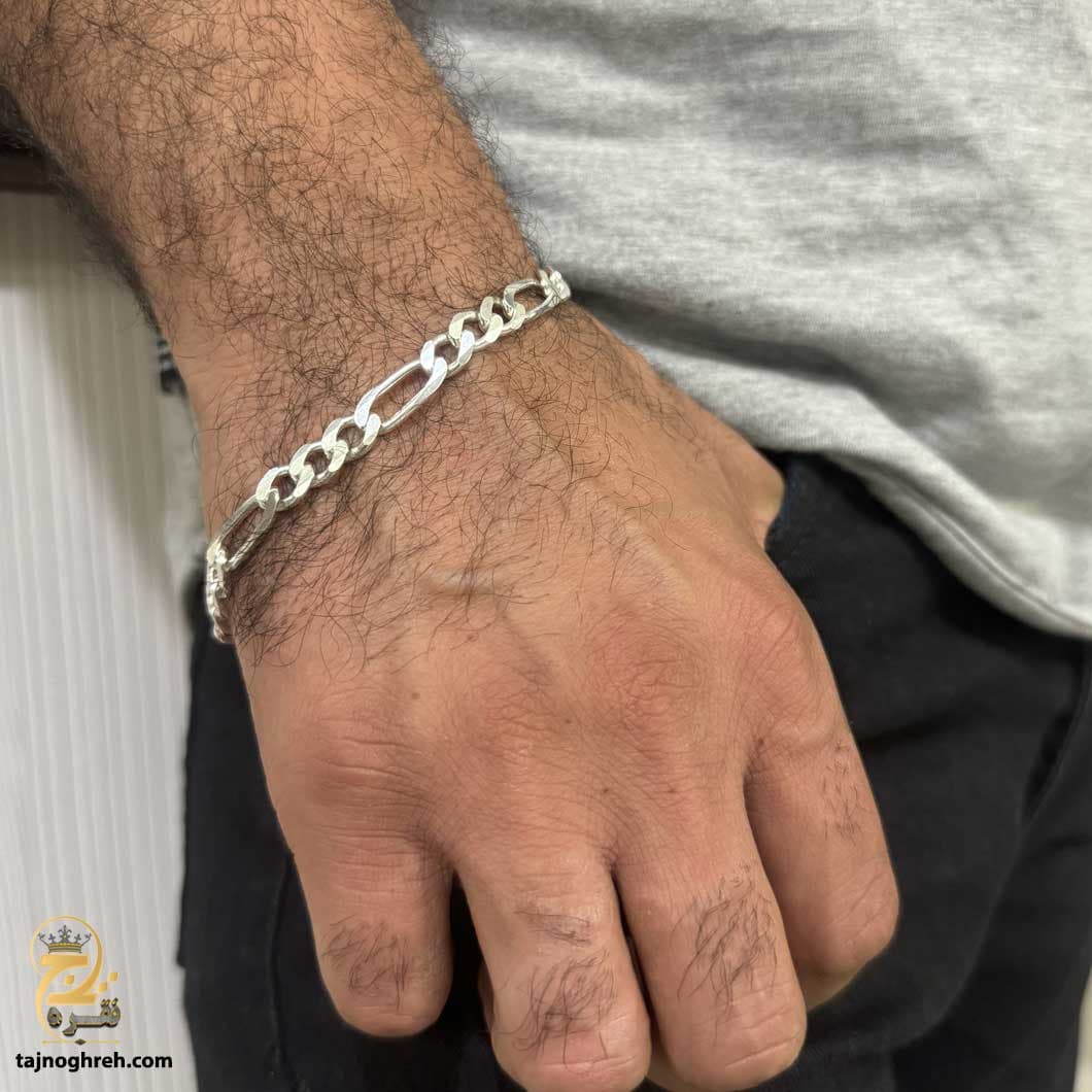 دستبند نقره مردانه فیگارو ترک مدل BSM B11 — تصویر ۲