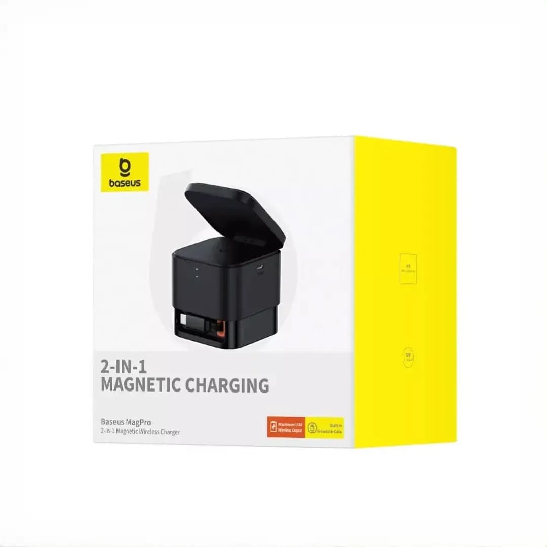 استند و شارژر وایرلس مگنتی 15 وات بیسوس 2-in-1 BS-W531 — تصویر ۶