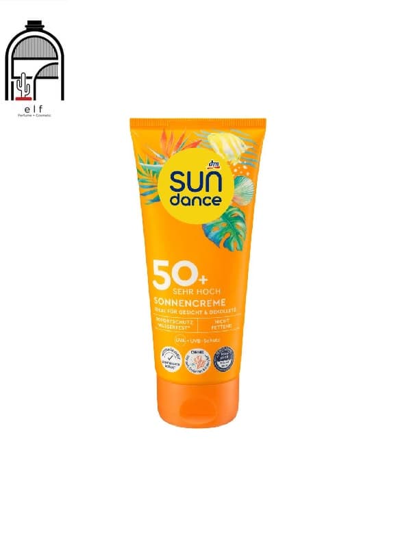 کرم ضد آفتاب بی رنگ سان دنس با SPF50 مناسب پوست نرمال و خشک حجم 100 میلی لیتر Sun Dance Spf50 Sonnecreme 100ml