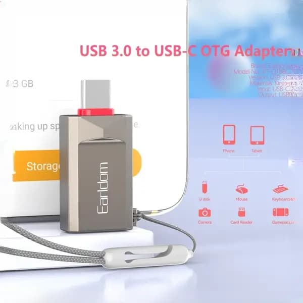 تبدیل OTG تایپ سی به یو اس بی الردام — تصویر ۳