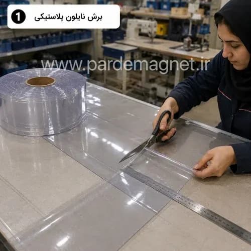 پرده نایلونی مگنتی عرض 245 ارتفاع 280 سانتیمتر | ارسال رایگان | پرده نایلونی مغناطیسی — تصویر ۳
