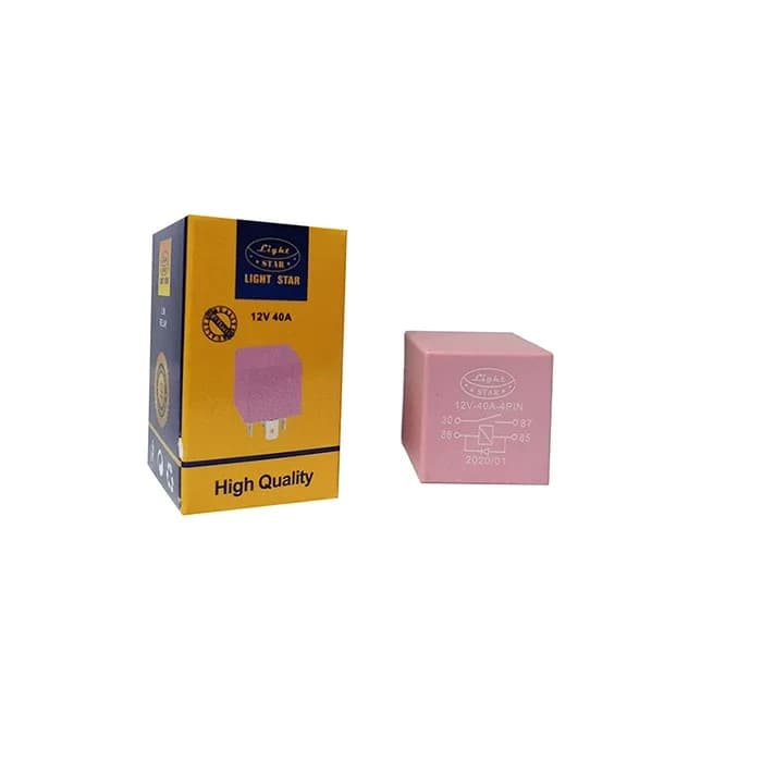 رله 4 پایه 12V-40A-4PIN صورتی (ال 90 | L90) لایت استار | LIGHT STAR — تصویر ۳
