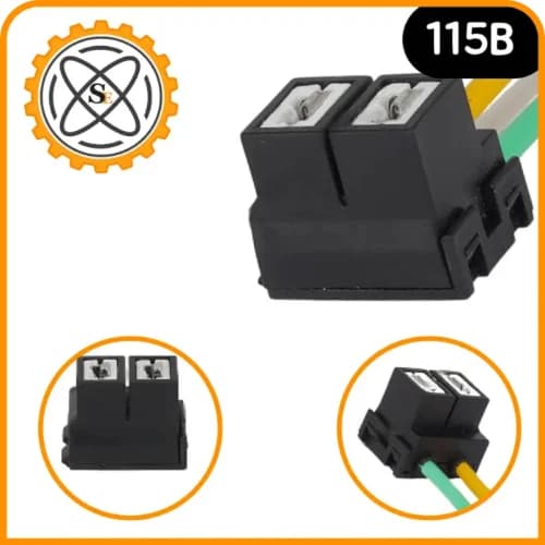 سوکت (H7) 2 دو فیش 2 دو شاخ لامپ پرشیایی ( تقویت سرامیک ) سوکت سما الکتریک