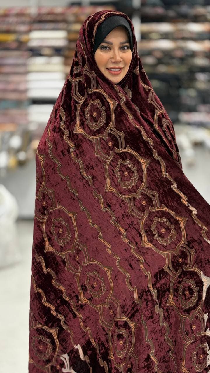 قواره چادر مخمل رنگی ابریشم