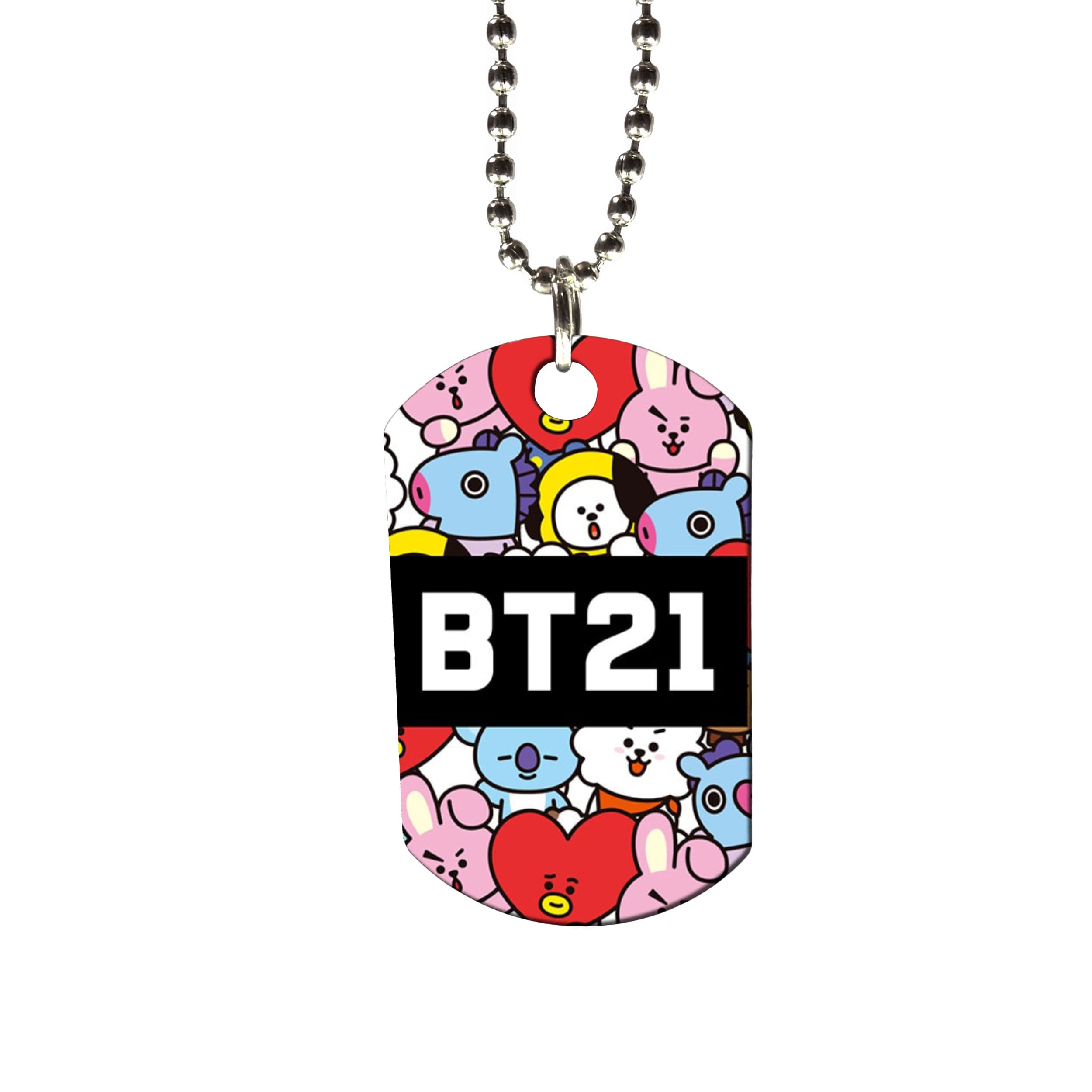 گردنبند استیل طرح BT21 کد G-196 — تصویر ۲