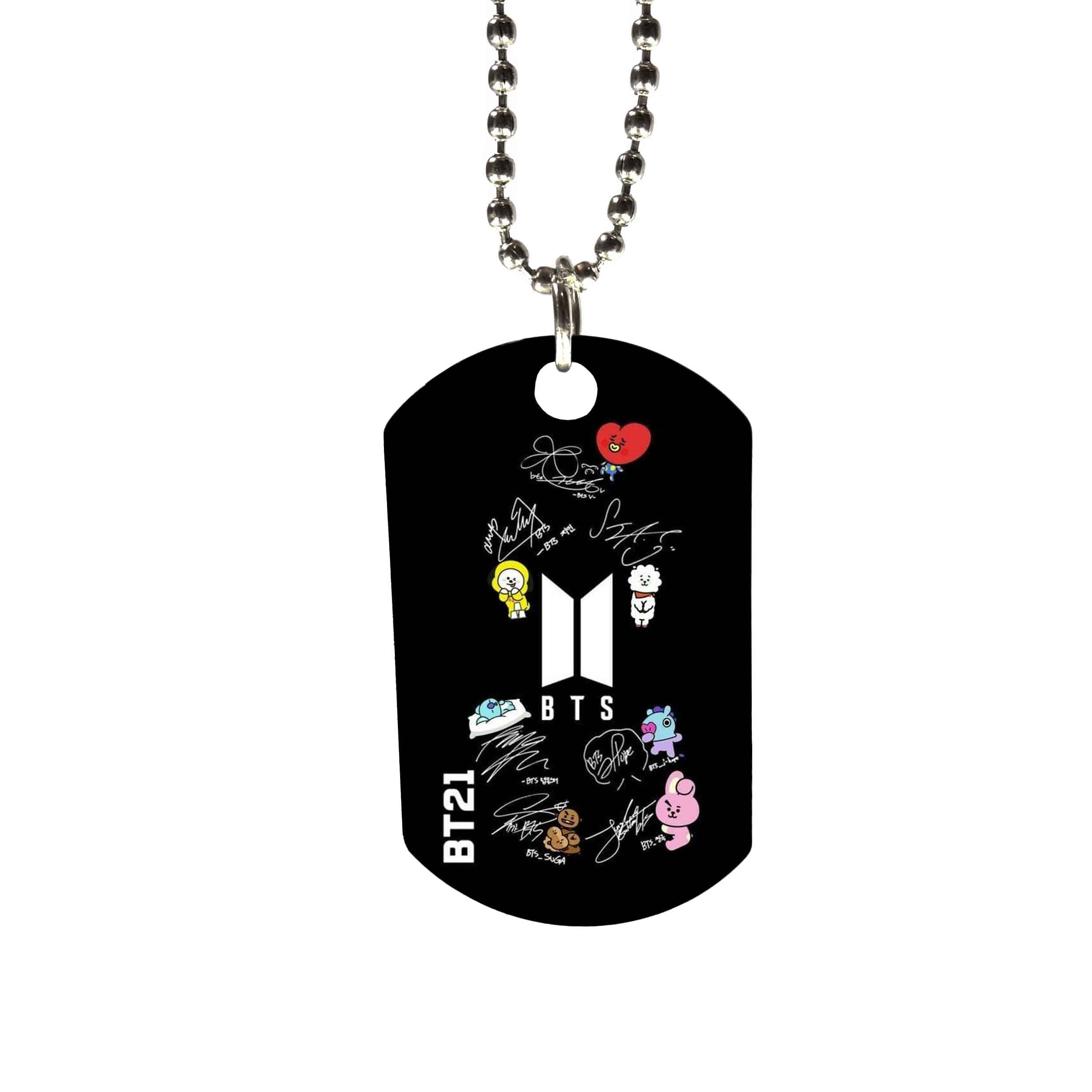 گردنبند استیل طرح BTS کد BT21