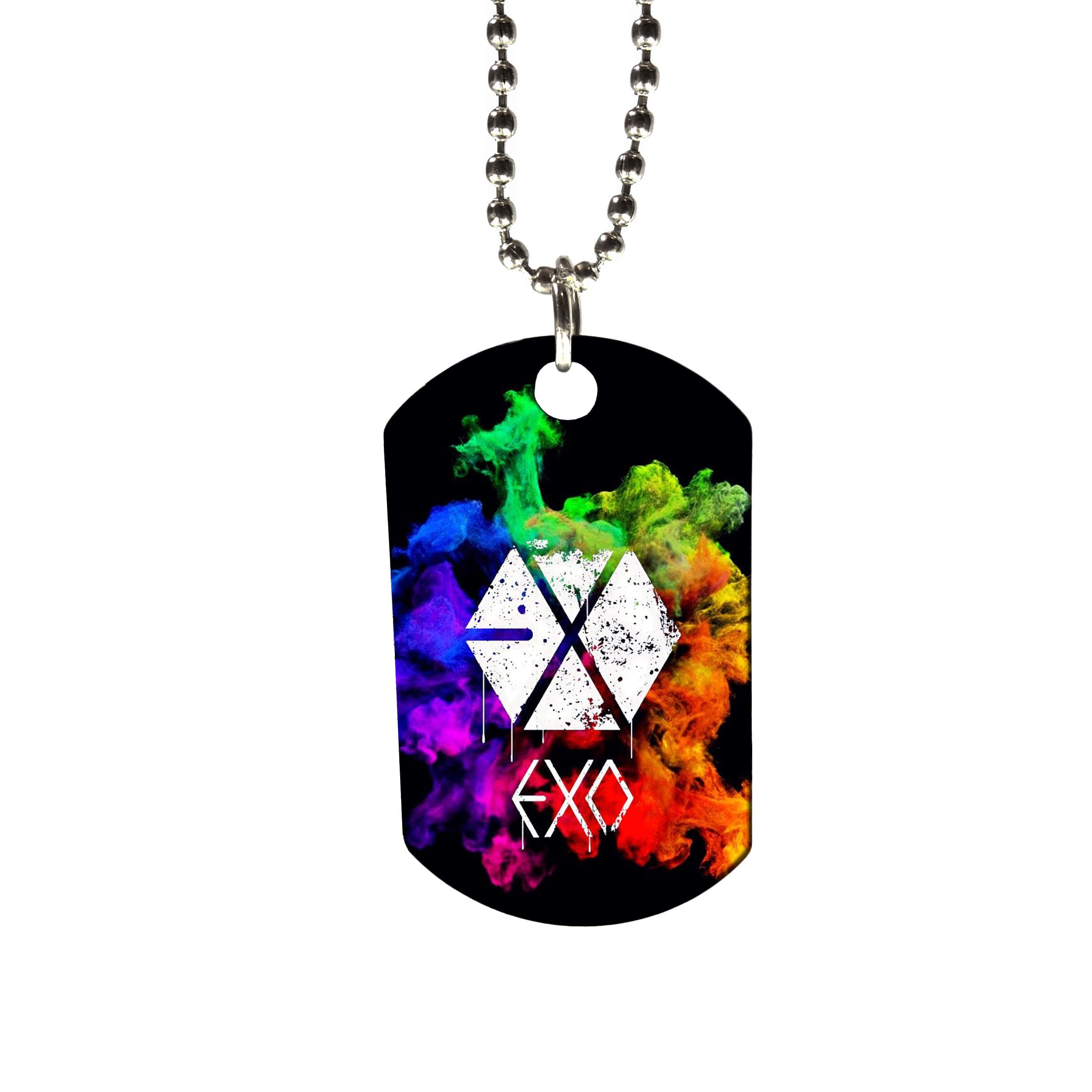 گردنبند استیل طرح گروه EXO کد G-202