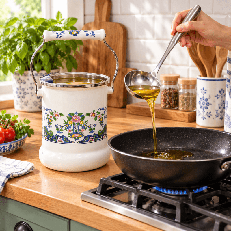 دبه روغن 3 لیتری لعابی روس الیت 7699 — تصویر ۲