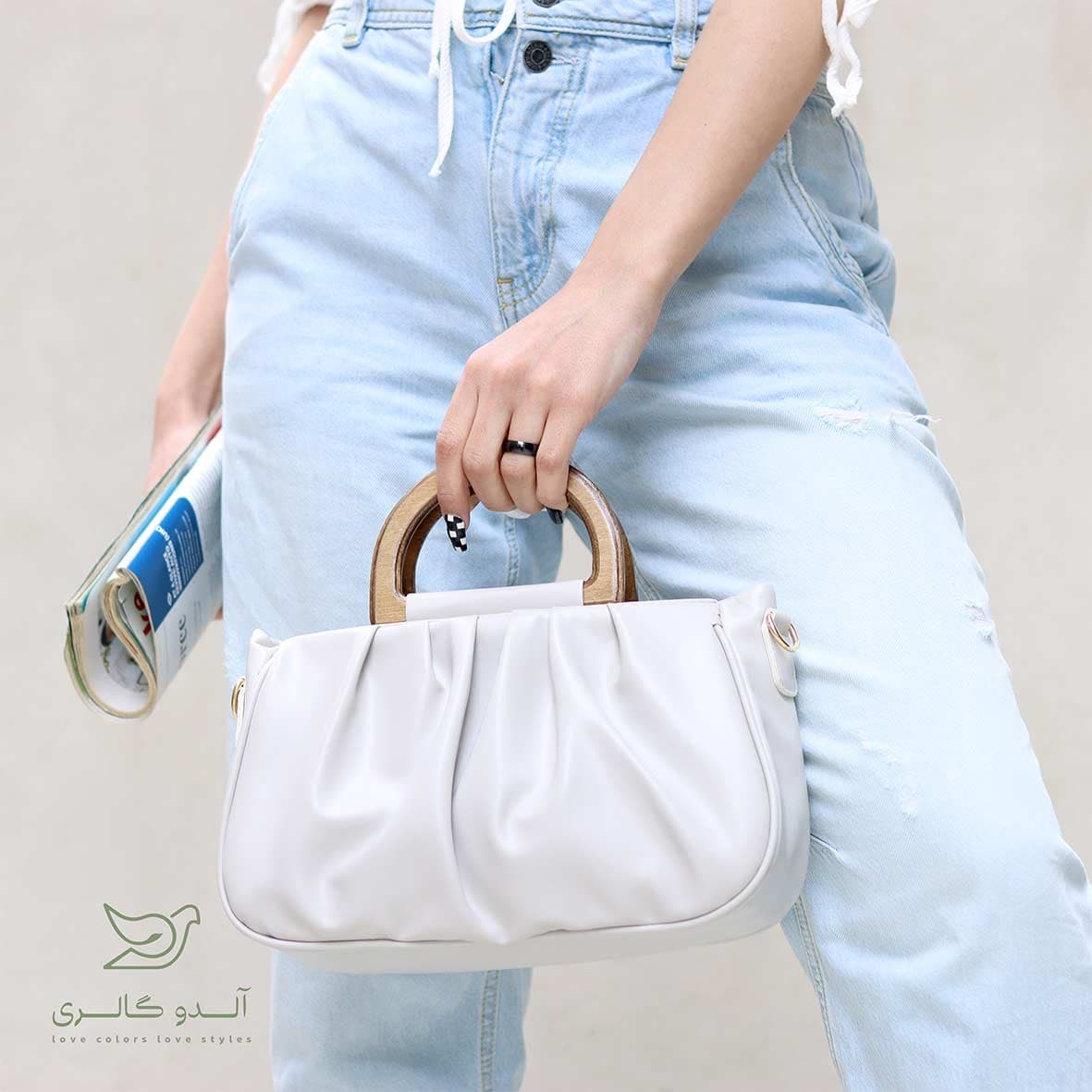 کیف دسته چوبی میزاک — تصویر ۴