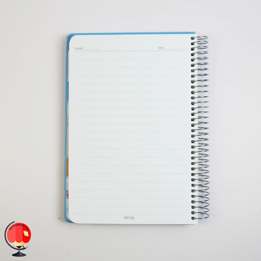 دفتر 100 برگ سیمی فیروزه ای سویل — تصویر ۲