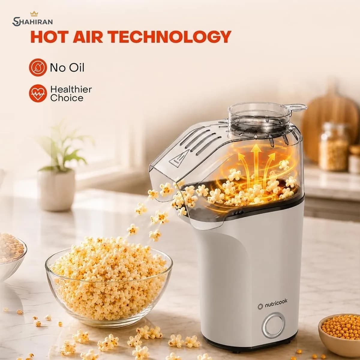پاپ‌کورن‌ساز و وافل‌ساز نوتریکوک مدل WM100BG+PM150BG — تصویر ۳