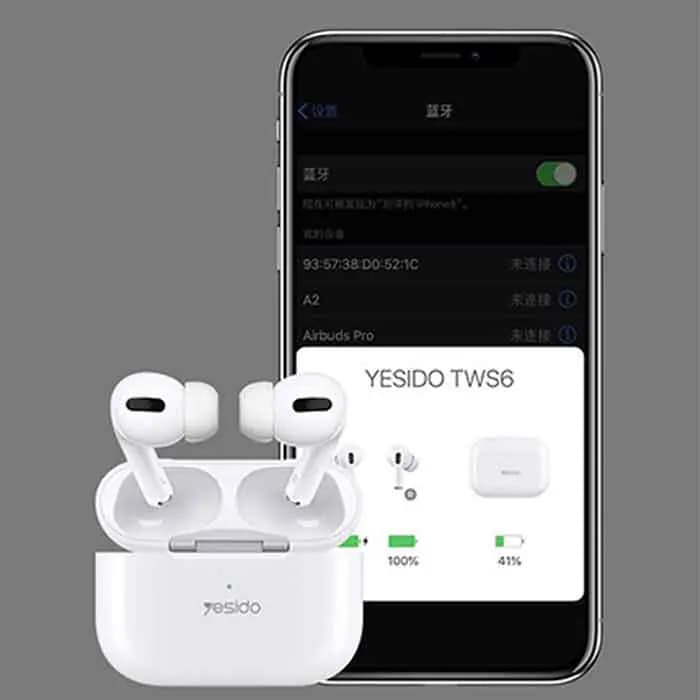 هندزفری ایرپاد پرو بلوتوث یسیدو Yesido TWS06 — تصویر ۲
