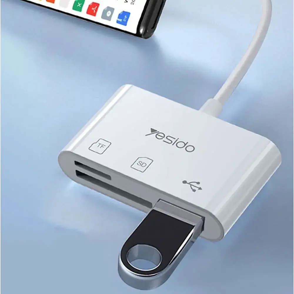 رم ریدر Yesido GS16 USB3.0 OTG Type-C ا Yesido GS16 USB3.0 OTG Type-C card reader — تصویر ۴