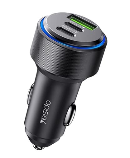 شارژر فندکی سوپر فست 60 وات یسیدو مدل YESIDO Y50 — تصویر ۲
