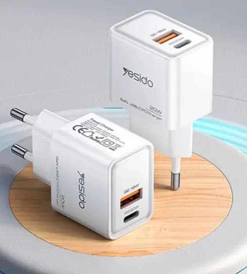 شارژر فست یسیدو Yesido YC61 2Port 3A QC PD 20W