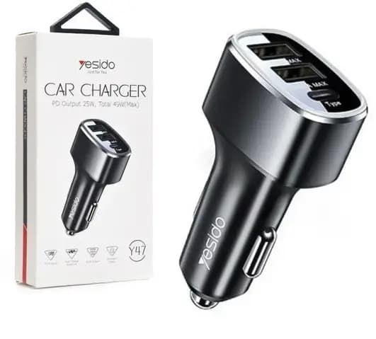 شارژر فندکی یسیدو مدل YESIDO Y47 26W — تصویر ۲