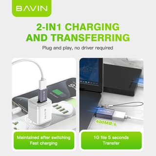 تبدیل فست usbبه لایتنینگ باوین BAVIN OTG 07 — تصویر ۴