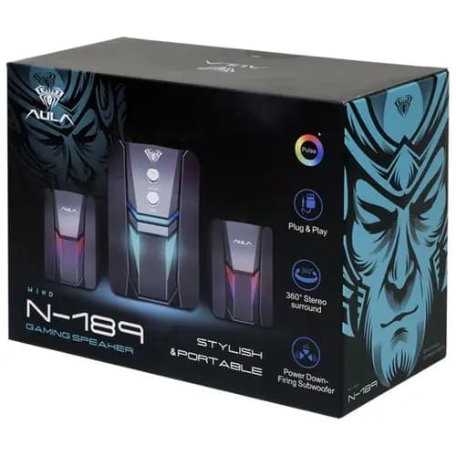 اسپیکر رومیزی گیمینگ آئولا AULA SPEAKER WIND N-189 با گارانتی یکساله — تصویر ۳