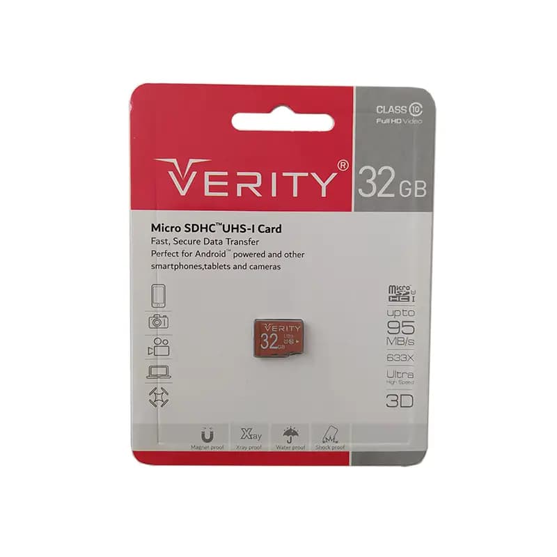 رم و کارت حافظه microSDHC وریتی کلاس 10 مدل U1 UHS-I 633X با حافظه 32 گیگابایت — تصویر ۲