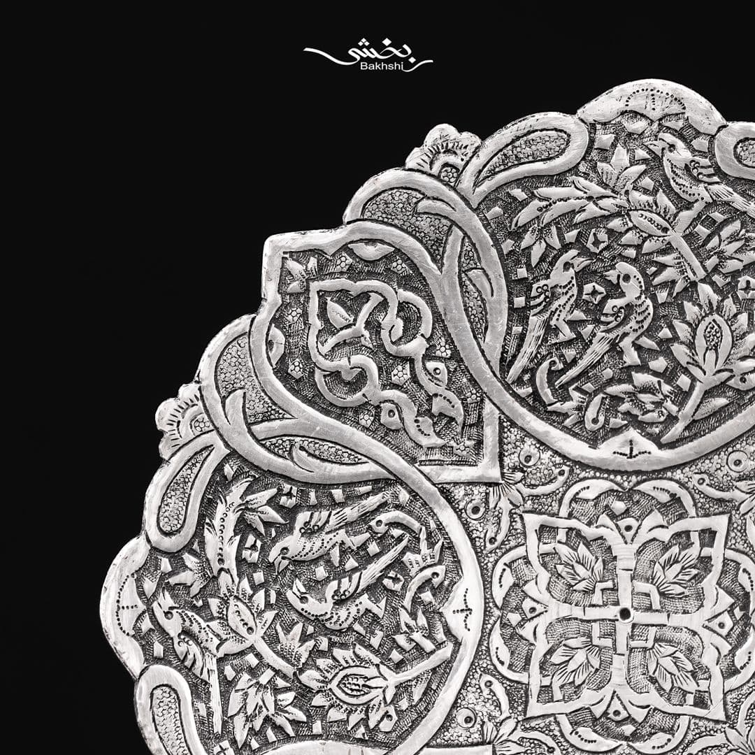 شیرینی خوری نقره دالبور دار پایه ریخته گری — تصویر ۴