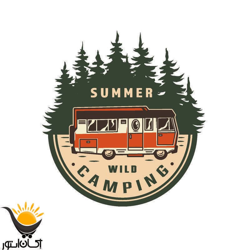 برچسب خودرو طرح کمپینگ Camping مدل Summer