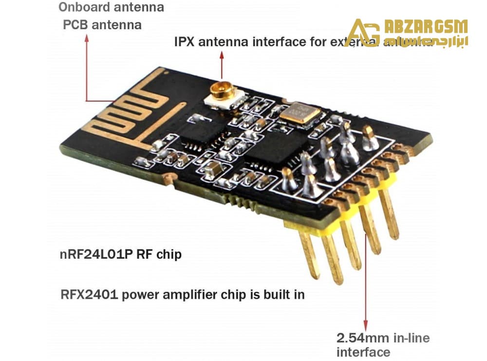 ماژول NRF24L01+PA+LNA مدل GT-24 دارای کانکتور IPX — تصویر ۷