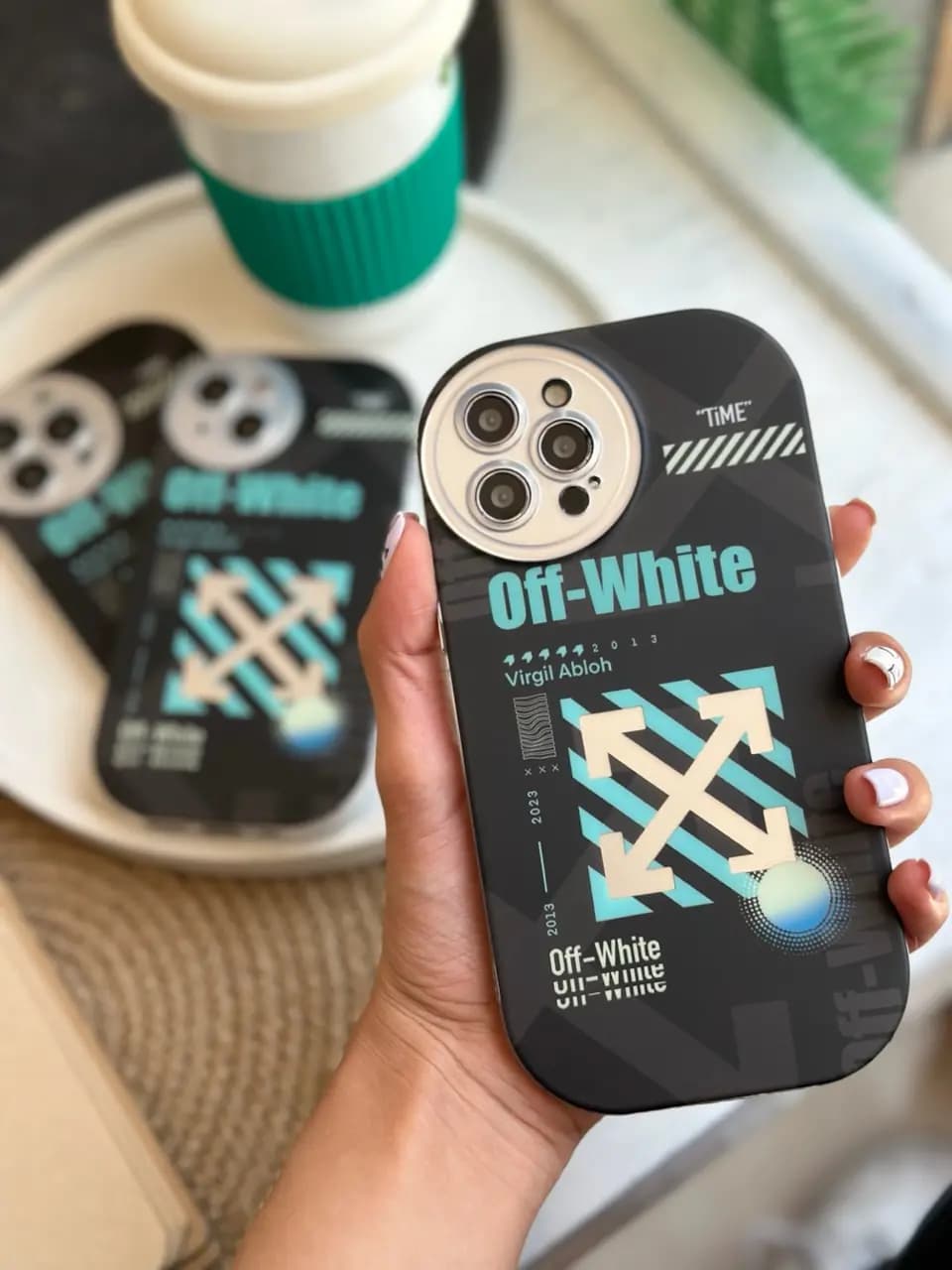 قاب Off-White لنز رینگی مشکی (کدC1321) — تصویر ۳