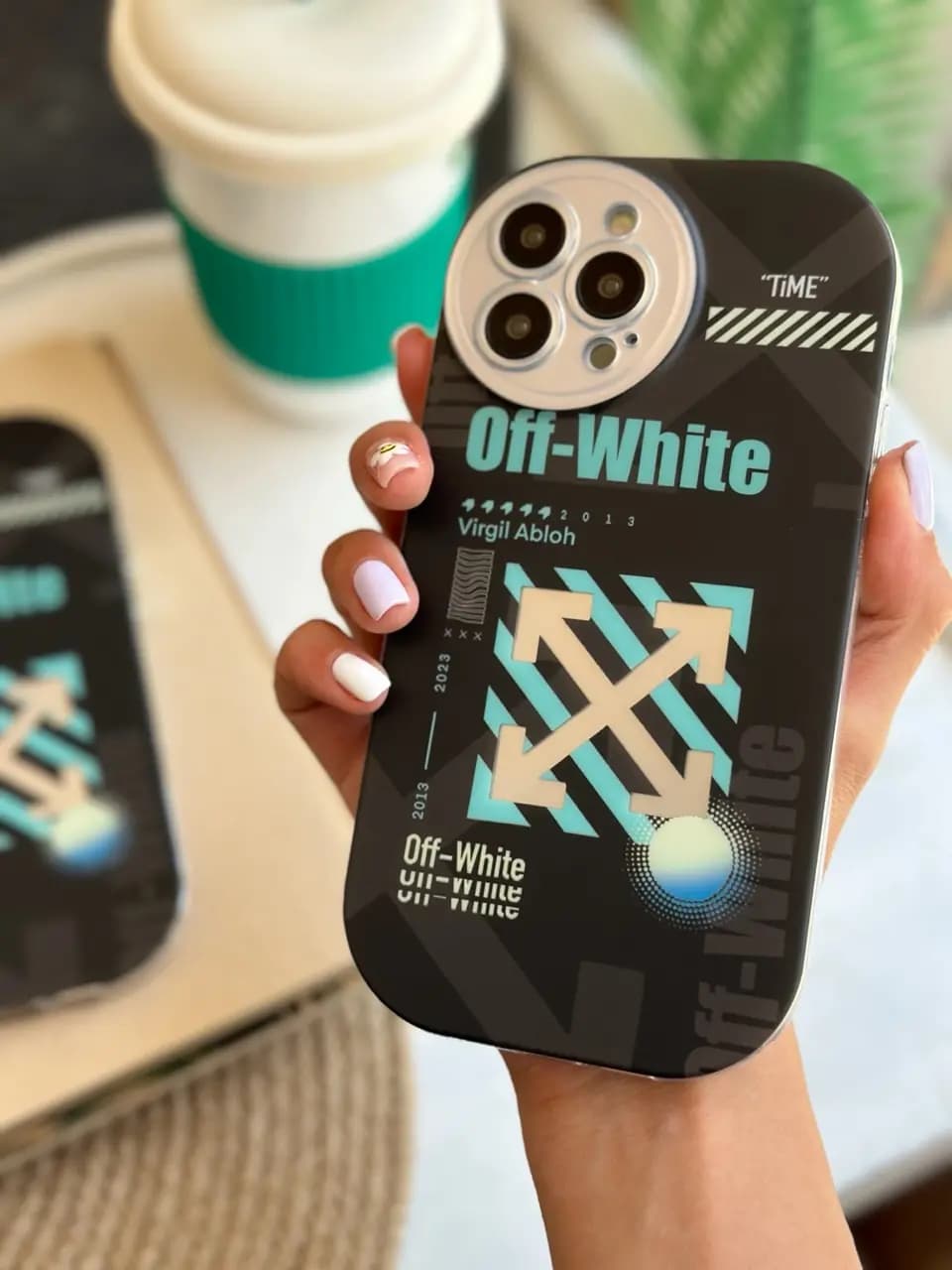 قاب Off-White لنز رینگی مشکی (کدC1321) — تصویر ۴