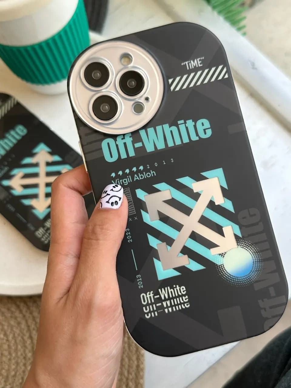 قاب Off-White لنز رینگی مشکی (کدC1321) — تصویر ۵