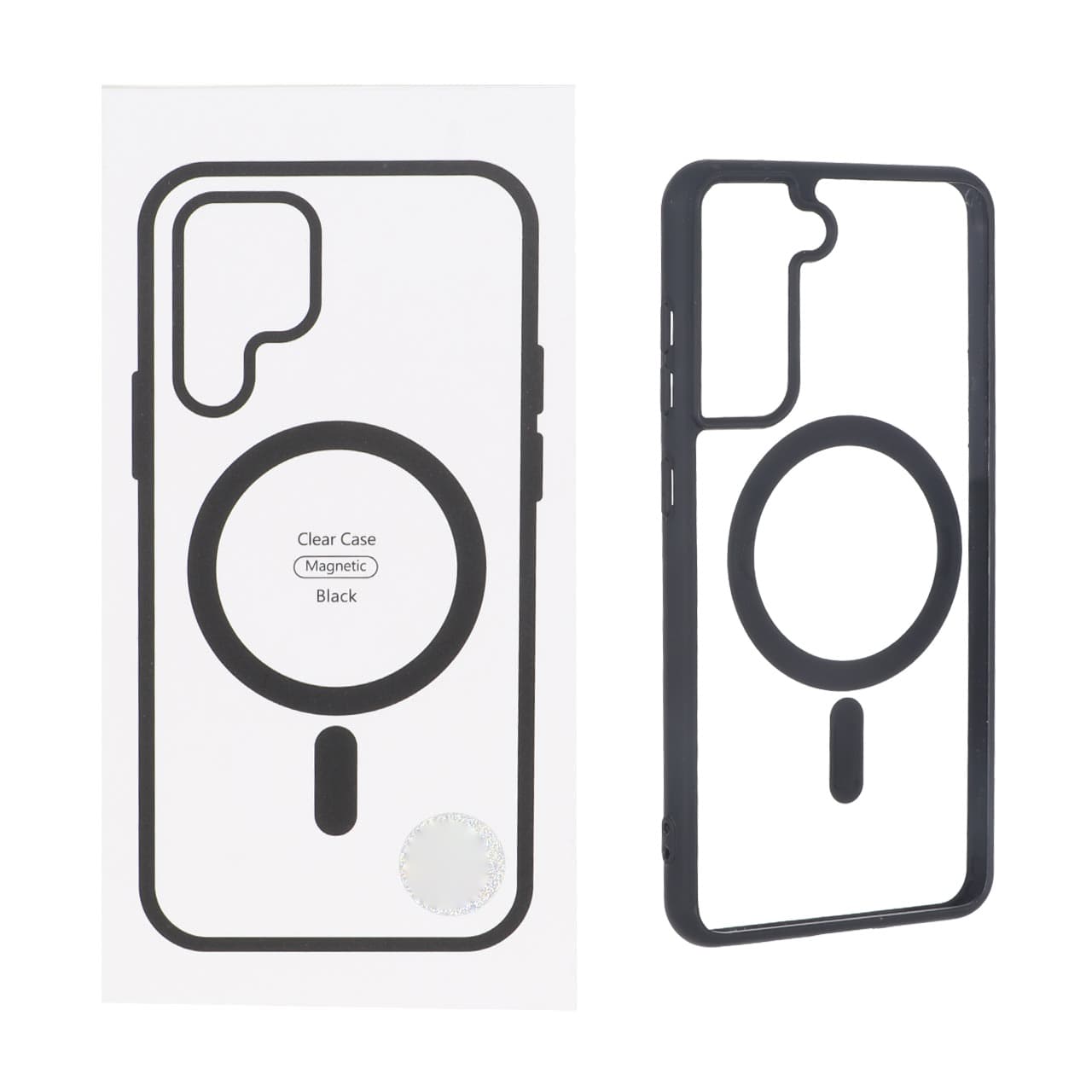 قاب شفاف Samsung Galaxy S21 FE با قابلیت شارژ MagSafe – مشکی (پک دار)