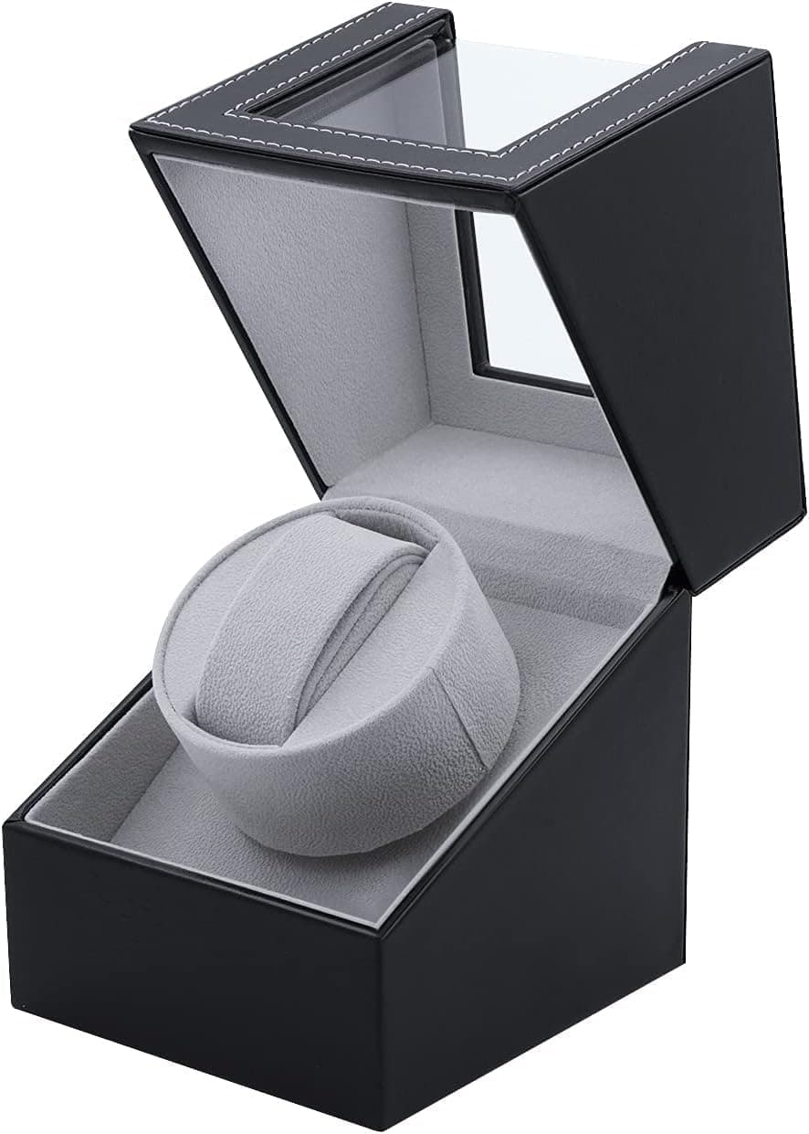 جعبه ویندر ساعت اتوماتیک مکبازل | Mcbazel Automatic Watch Winder Box PU Quad Single