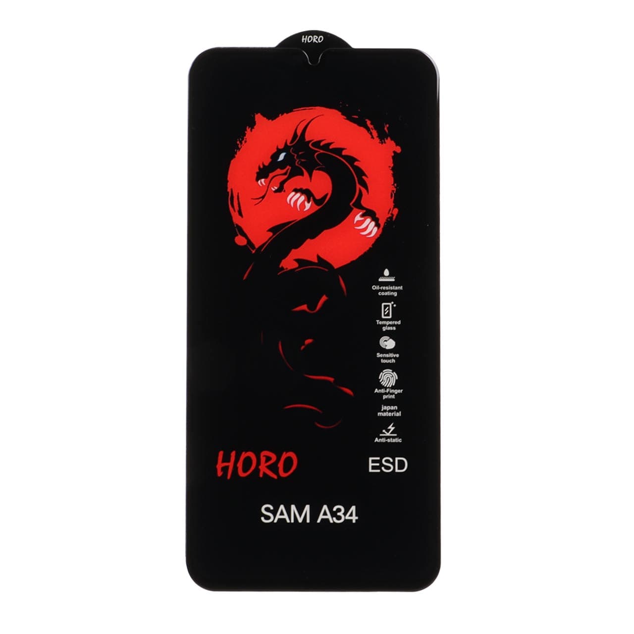 گلس و محافظ صفحه نمایش شیشه ای Full Cover ESD Horo مدل Samsung Galaxy A34