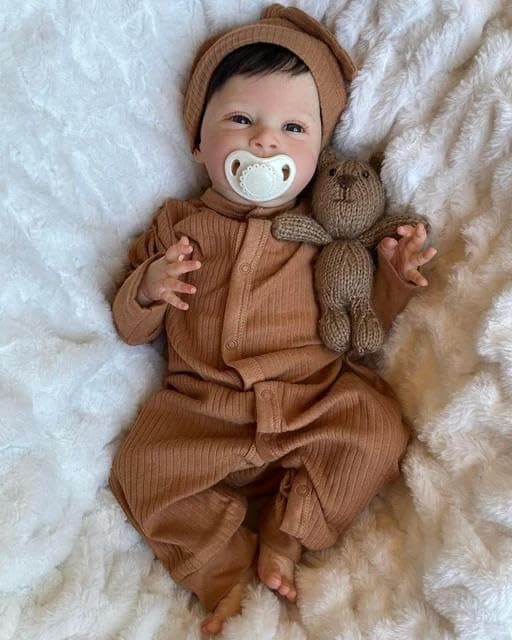 عروسک نوزاد نانو کلاسیک 18 اینچ با بدن نرم و موهای طبیعی — تصویر ۲