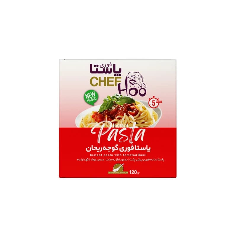 پاستا فوری گوجه ریحان شف هو – 120 گرم