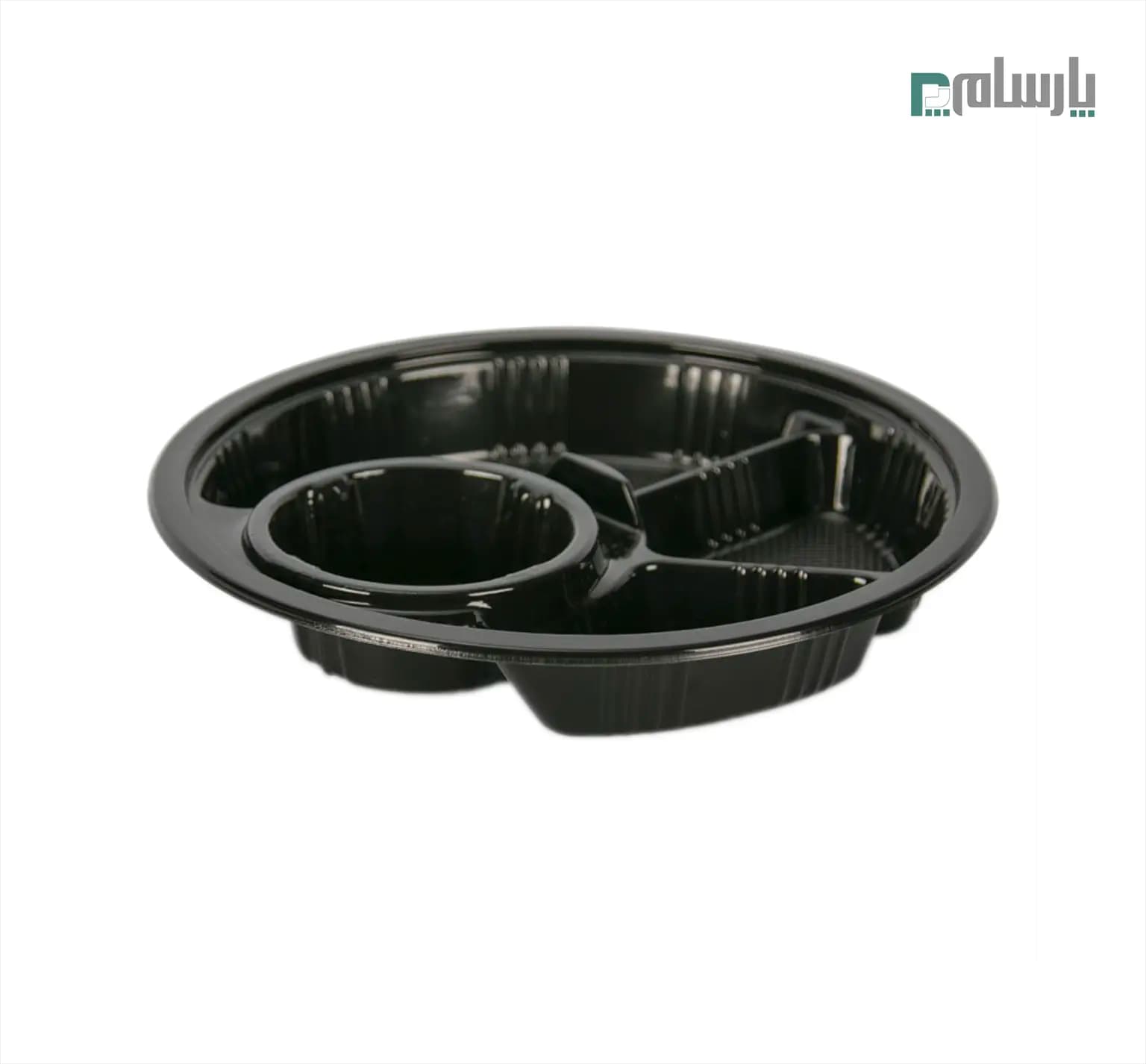 ظرف یکبار مصرف مشکی چهار خانه کد FT124 مهرپارسا