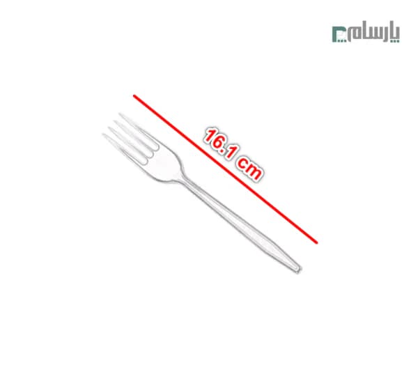 چنگال یکبار مصرف مدل لدرلی شفاف — تصویر ۲