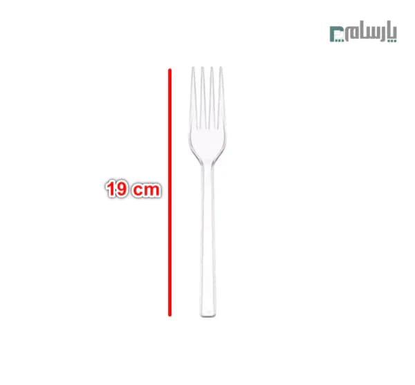 چنگال یکبار مصرف مدل لوكس شفاف — تصویر ۲