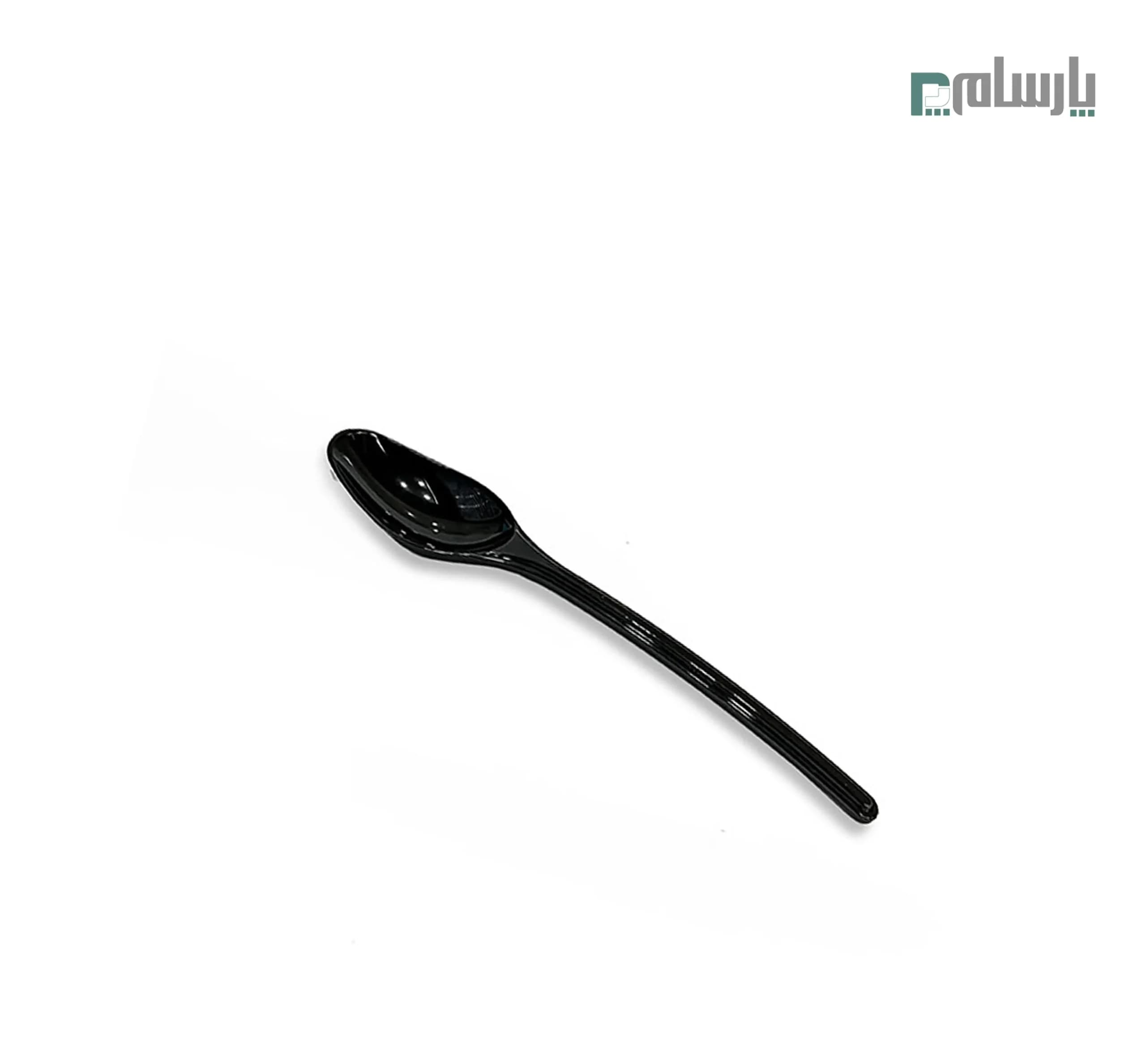 قاشق یکبار مصرف مدل موج مشکی