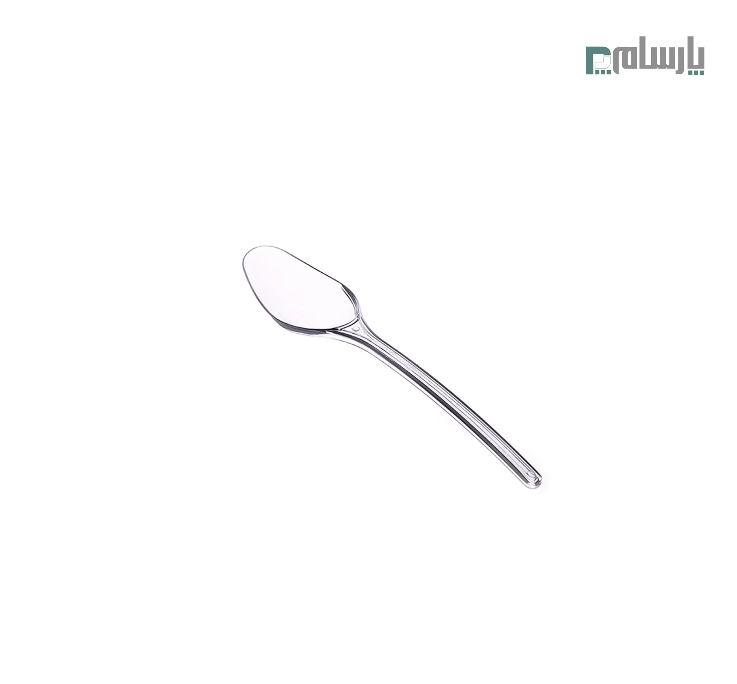 قاشق یکبار مصرف مدل موج شفاف