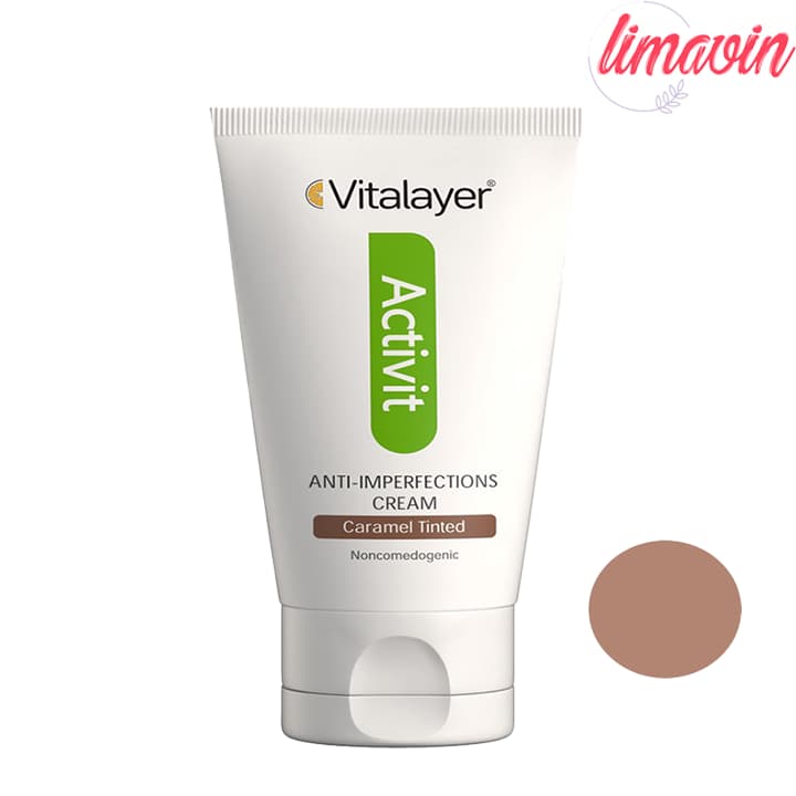 کرم ضد جوش ویتالیر سری Activit مدل Caramel Tinted حجم 40 میلی لیتر — تصویر ۲